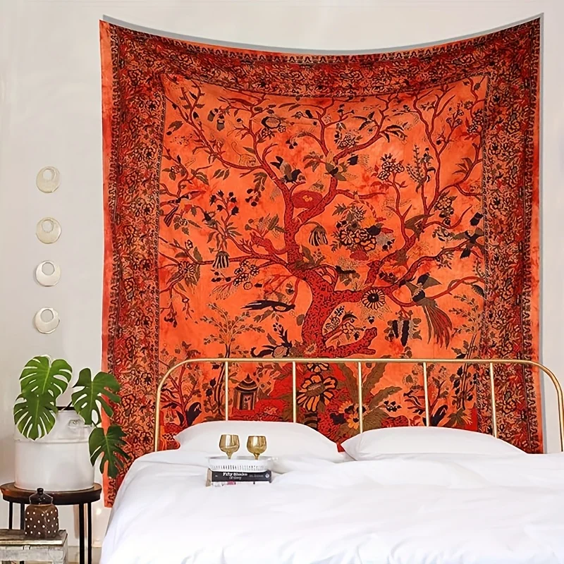 Purple Tree Of Life Tapestry Wall Hanging For Bedroom, Cafe, Studio Decor - Psychedelic Boho Style Home Decoration