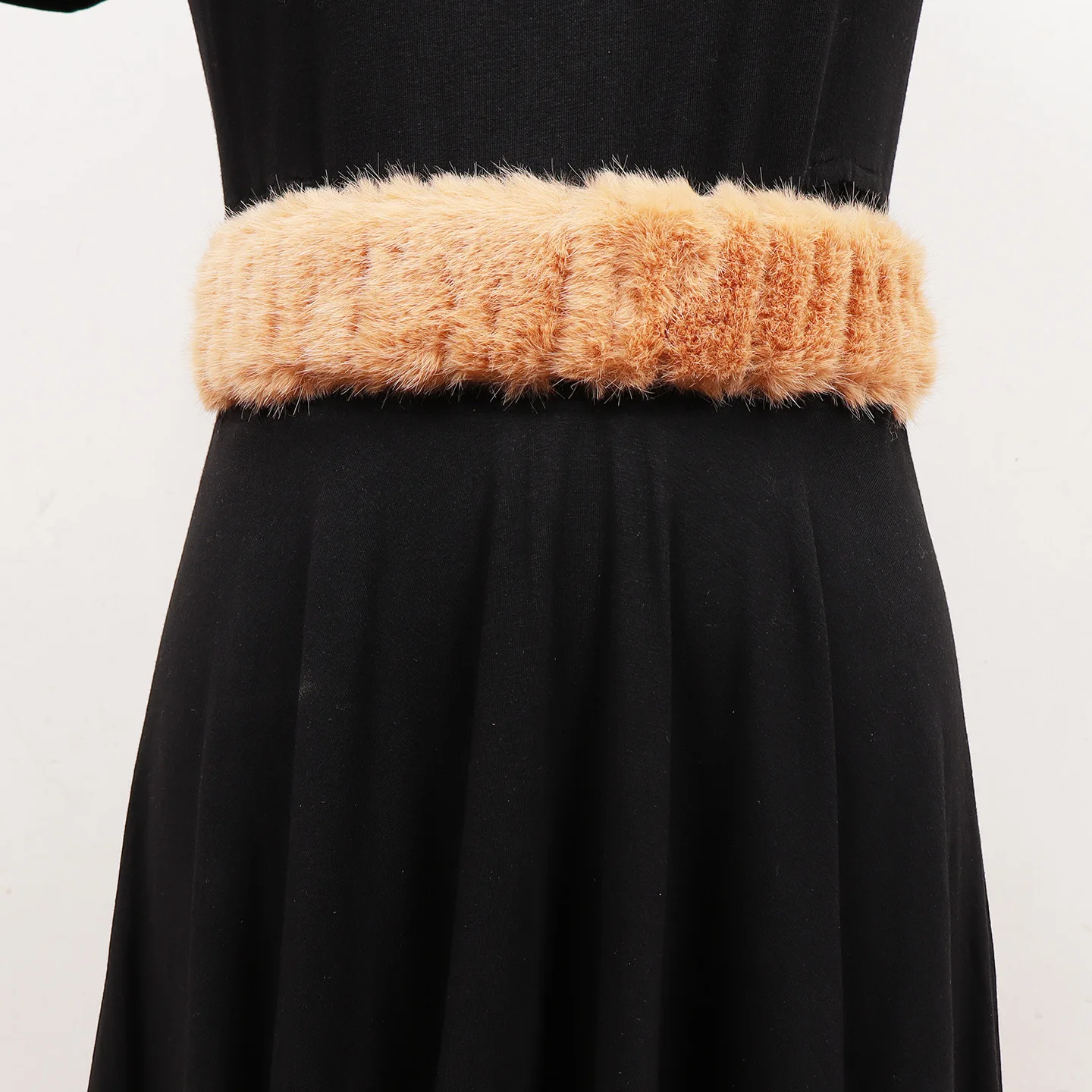 

Зимний новый плюшевый эластичный пояс, индивидуальное американское ретро-платье, аксессуары в стиле Y2K, дизайнерский брендовый модный пояс