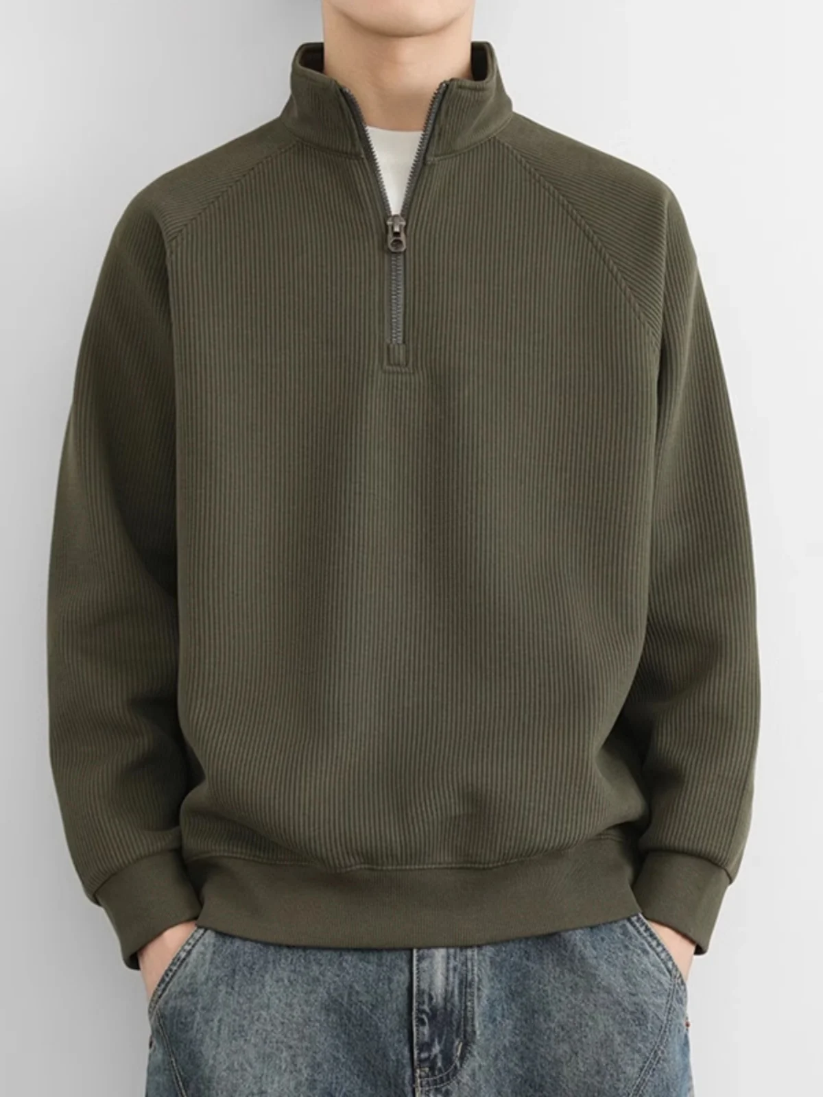 

Мужская толстовка большого размера на молнии с флисовой подкладкой в американском ретро-стиле для осени и зимы, утепленная, повседневная, для активного отдыха