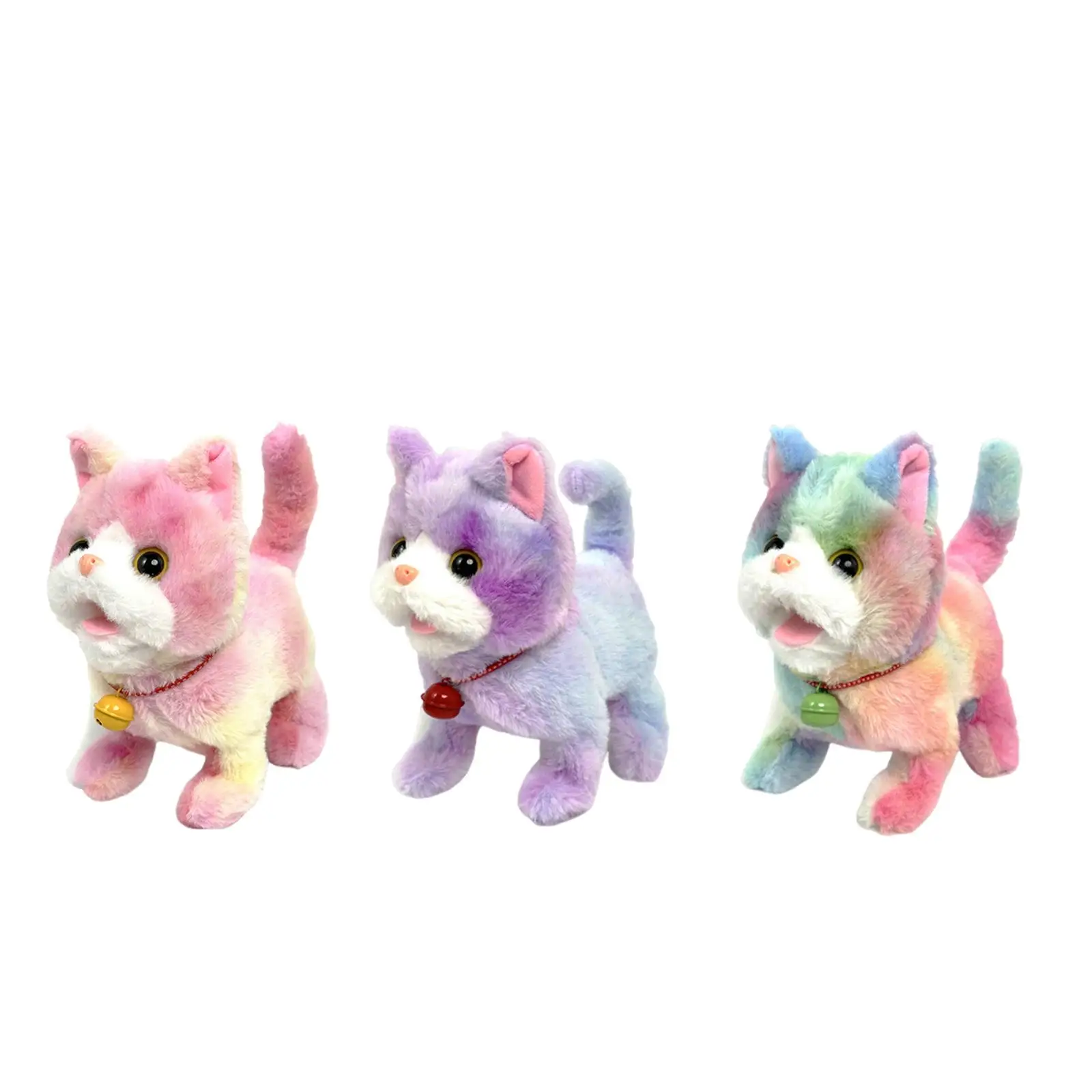 Electric Plush Toy Cat Meowing Electronic Cat Walking Shaking Head Cat Toy for