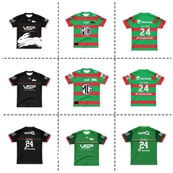 2024 South Sydney Rabbitohs Kids Home / Away / Training Rugby Jersey - Mens Size:16-26（Print Name Number）Top Quality