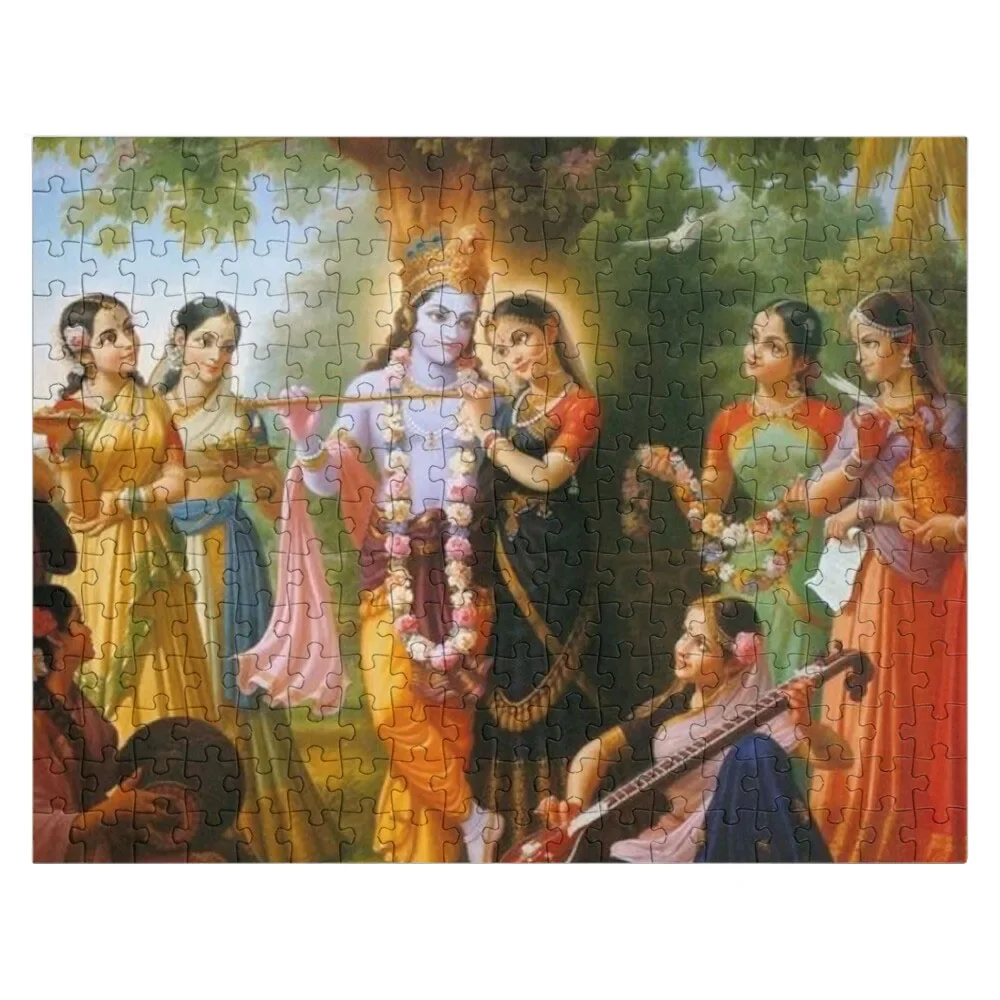 Lord Krishna with Radha and gopis photography Jigsaw Puzzle Personalised Toys Toddler Toys Toys For Children Puzzle