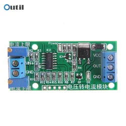 Voltage To Current Module 0-2.5V 0-3.3V 0-5V 0-10V 0-15V 0-24V to 0 -20mA/4 -20mA Current Transmitter Signal Converter Board Gre