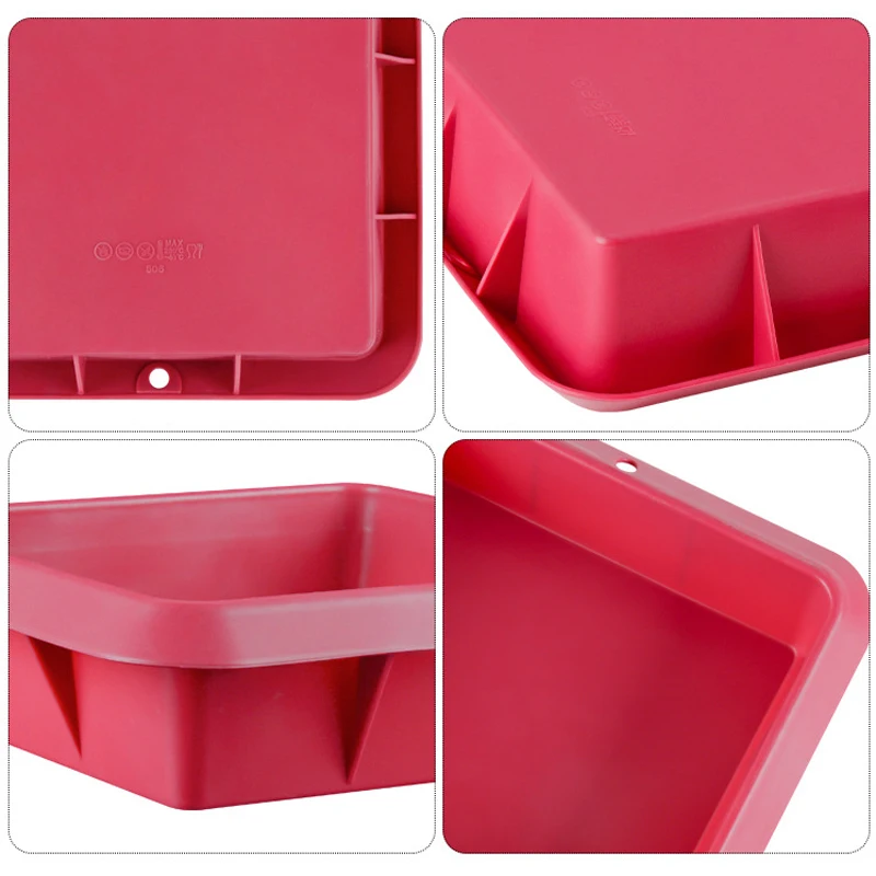 1pcs Square Silicone Cake Mold For Baking Mousse Dessert Cake Form Mold Bakeware Pan