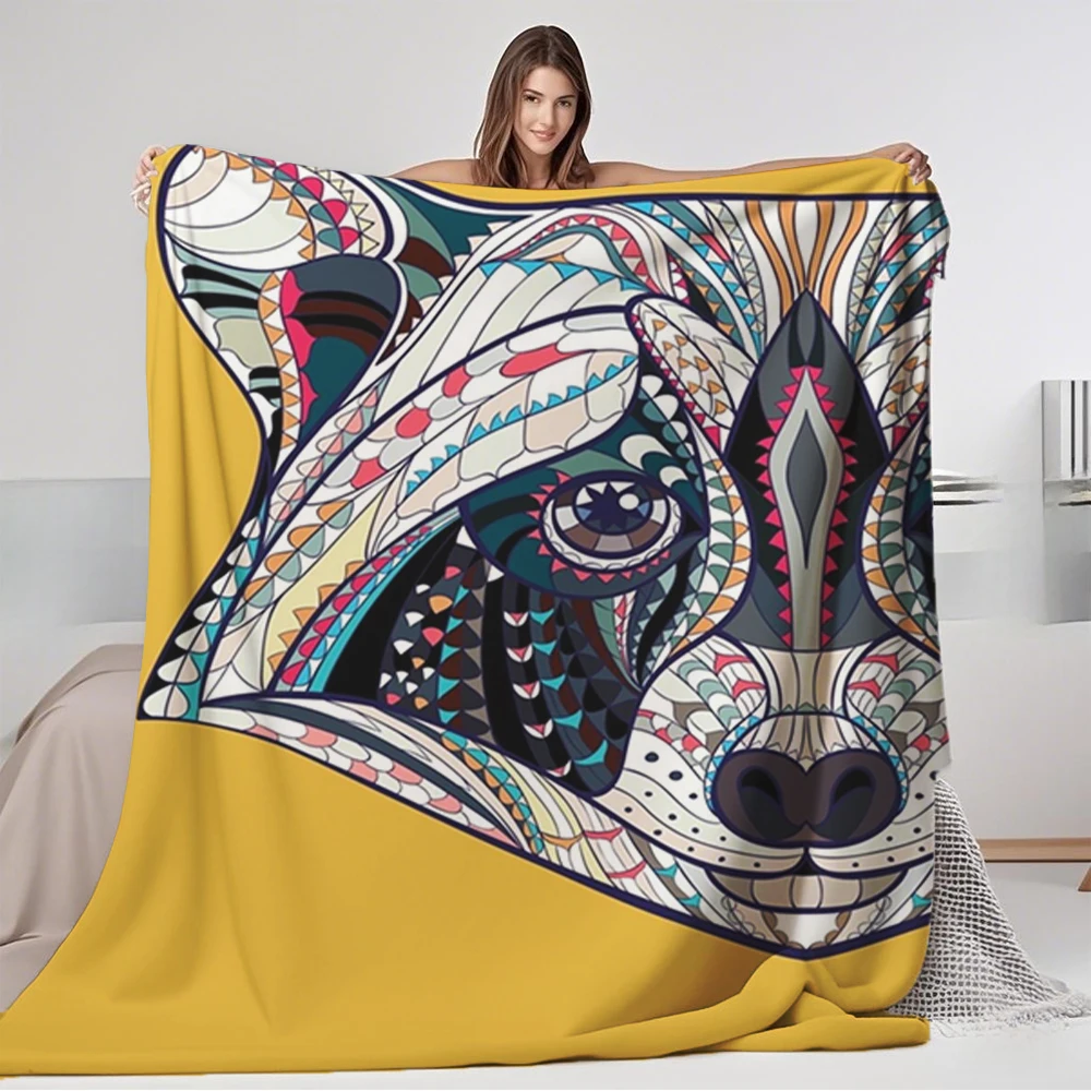 

Nautical Comfort Flannel Blanket Ethnic Racoon Reversible Blanket Plush Throw With Moisture-wicking Fade-resistant Blankets