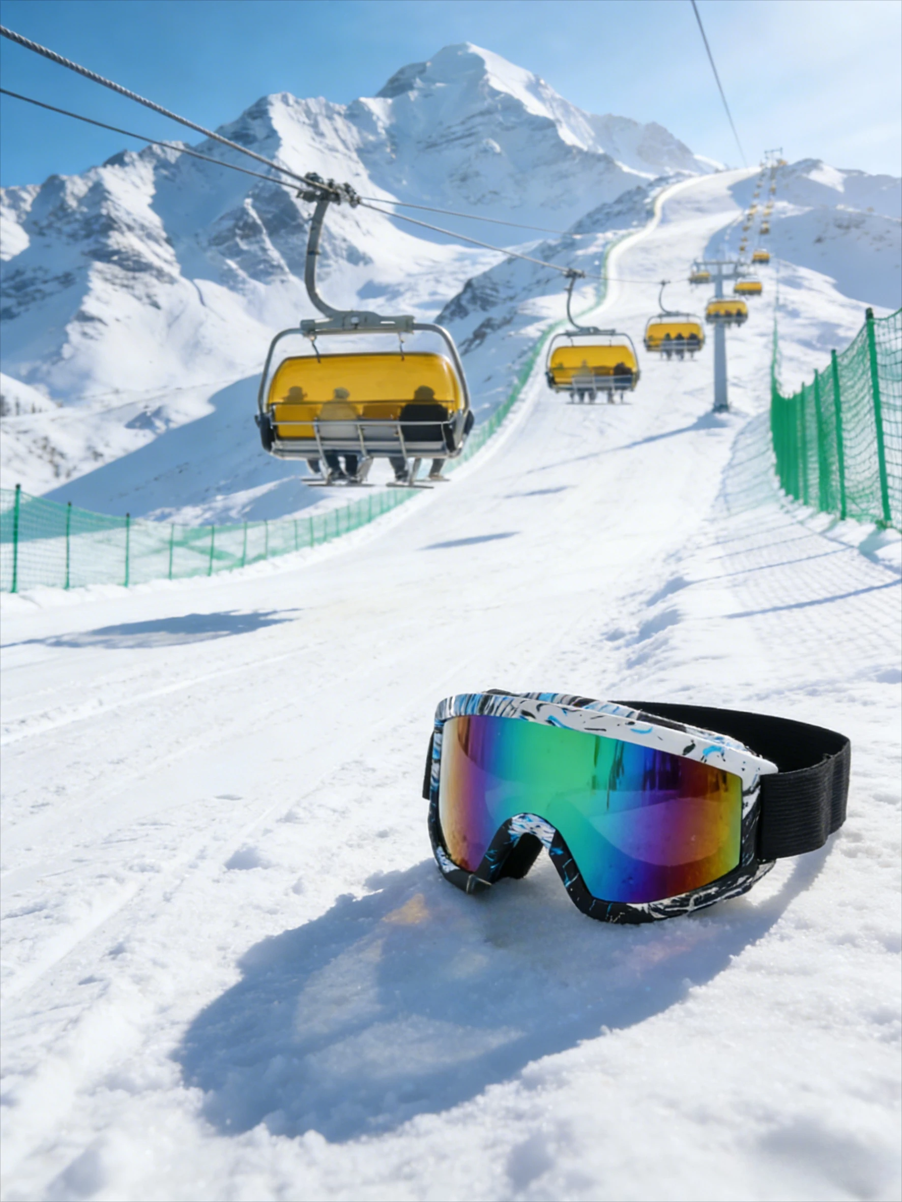 

Winter Sports Ski Goggles Adult UV400 Anti-Fog Windproof Protective Eyewear for Snowmobile Motorcycle Skiing Cycling