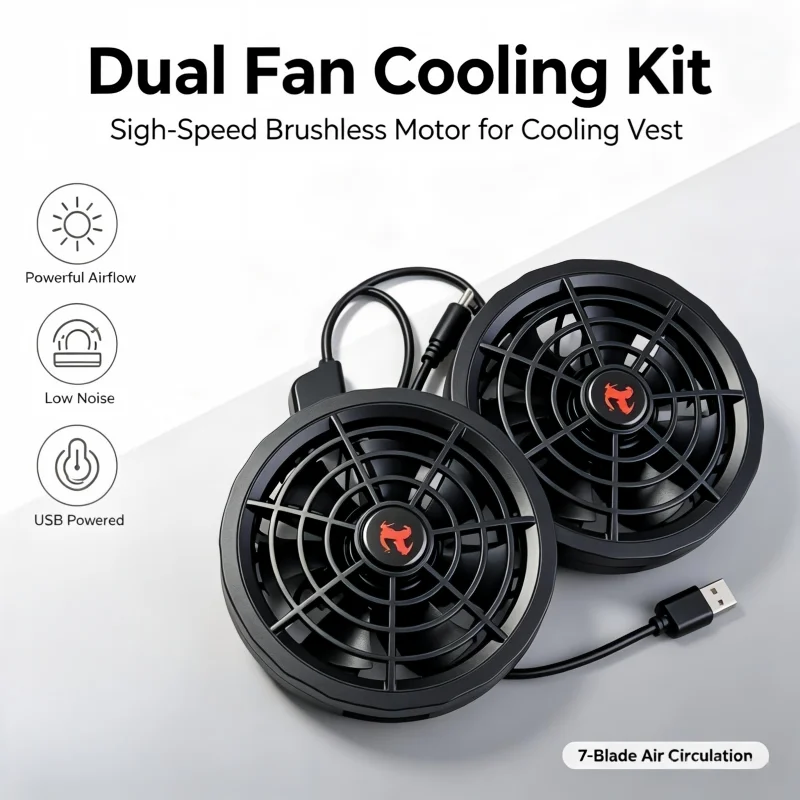 Men's 5V USB Cooling Fan Jacket Summer Outdoor Air Conditioned UV Protection Workwear with Cable