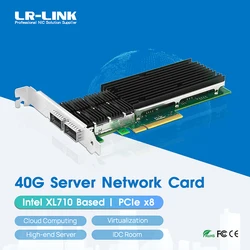 LR-LINK 9902bf-2qsfp + 40gb nic pci-express placa de rede fibra pci-e adaptador de servidor de porta dupla óptica compatível intel XL710-QDA2