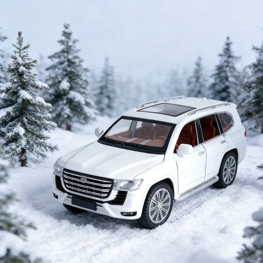 

Land Cruiser LC300 white toy cars, Die-cast metal car models for adults men, Automobile Collecting home decor, idel gifts
