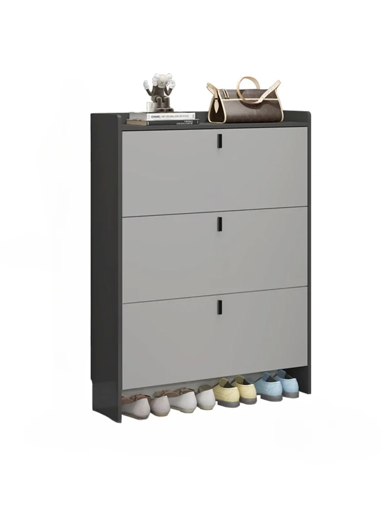

Ultra-thin tipping bucket 17cm narrow shoe cabinet Simple and modern door large-capacity rental house outside corridor
