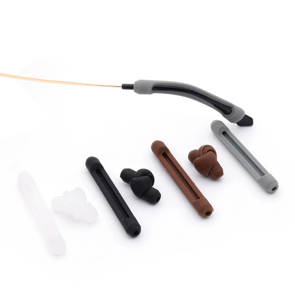 

4 Pcs Eye Glasses Anti-slip Leg Foot Cover Silicone Ear Hooks Sleeves Miss