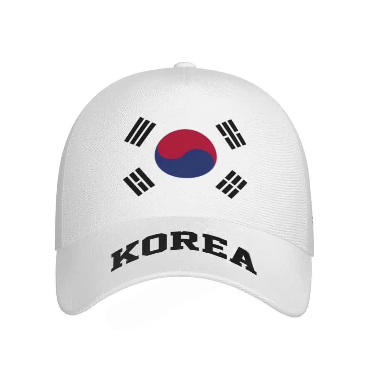 South Korea Letter National Flag Baseball Cap Adjustable Lightweight Snapback Outdoor Casual Football Sports Fan Sun Hat view 2