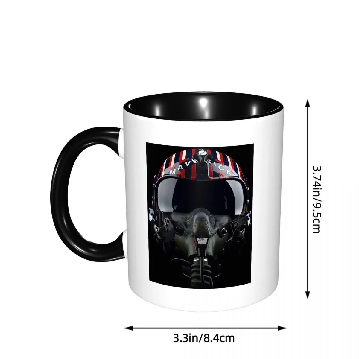 Steampunk Pilot Air Fighter Helmet Mug Funny Ceramic Coffee Cups Tea Mugs Milk Cup Drinkware Gift for Woman Man