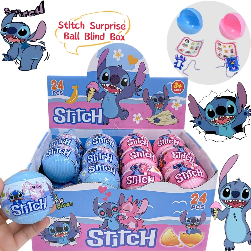 Nieuwe Disney Stitch Surprise Ball Blind Box Creatieve Hoge Waarde Q Versie Leuke Hanger Student Demontage Cartoon Pop Sleutelhanger