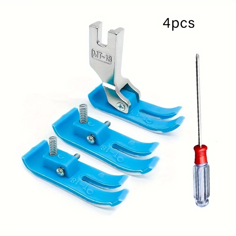 4pcs professional grade Teflon flat sewing machine presser foot set-smooth, accurate sewing for brothers, Jake Juki