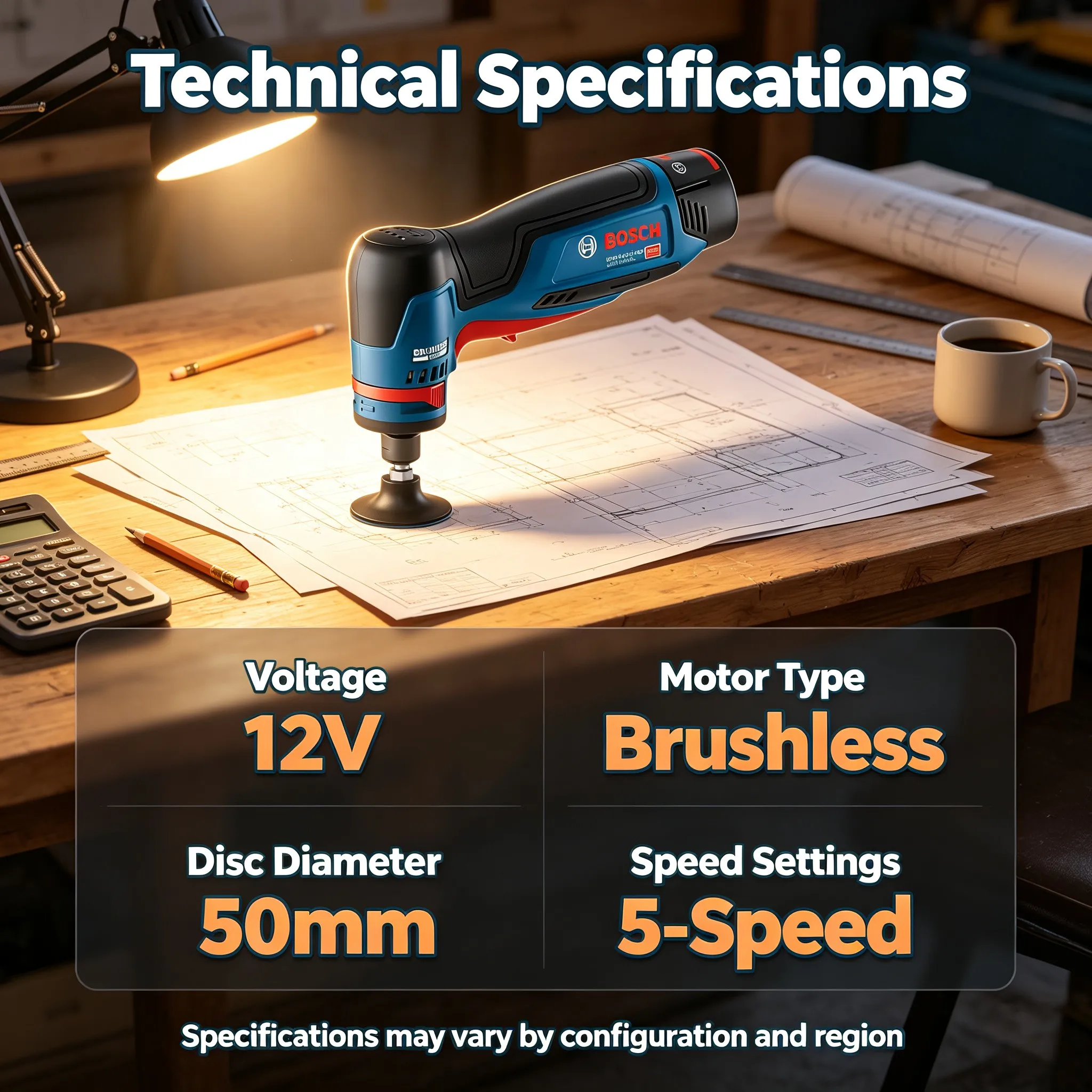 Bosch GWG 12V-50 S Electric Grinder Cordless Polisher Brushless Right Angle Sander Home Use Mini Grinding Machine