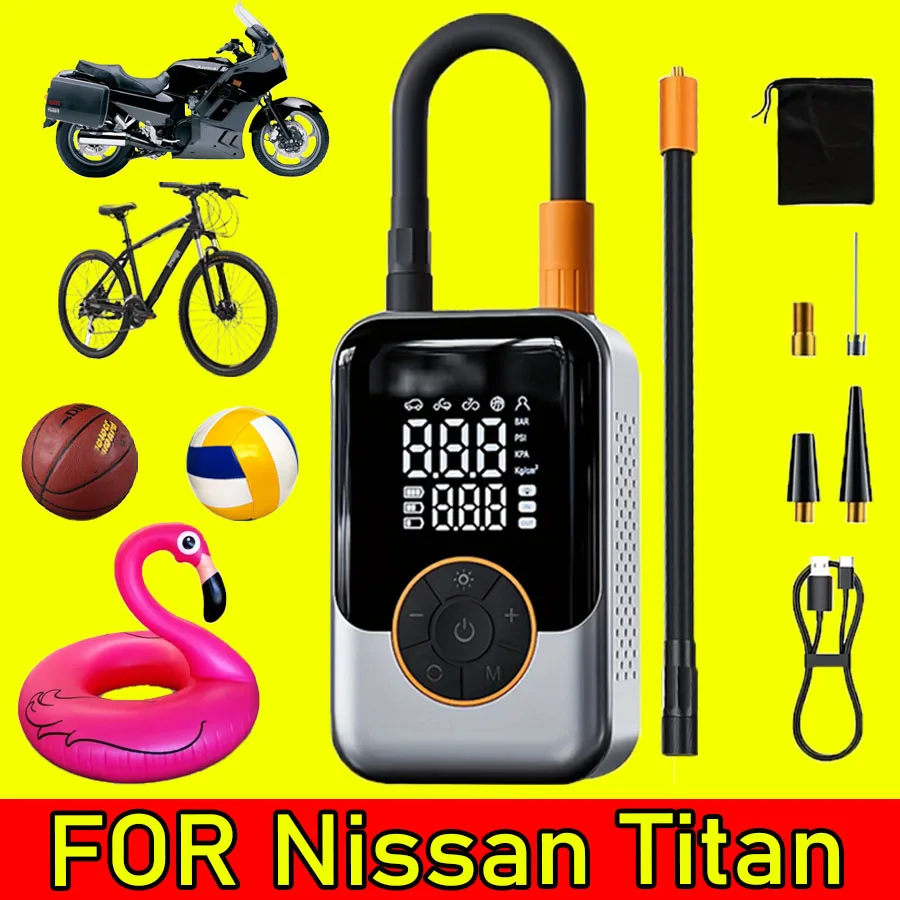 

Для Nissan Titan Беспроводной автомобильный насос для накачивания шин Портативный воздушный насос Электрический воздушный инжектор ЖК-дисплейAirCompressorForBike Мотоциклетная шина