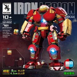 2024 Classic Marvel Iron Man Building Blocks Toys Mark44 Hulk Buster Mechs Superhero Avengers Action Figures Model Boys Gifts