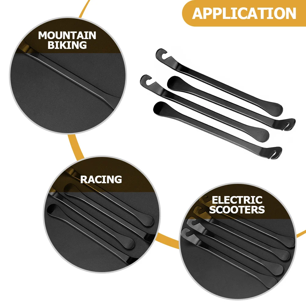 

4pcs Bike Tire Lever Tool Steel Tire Levers Set For Bicycle Motorcycle Repair Lightweight Durable Cycling Maintenance Kit Road