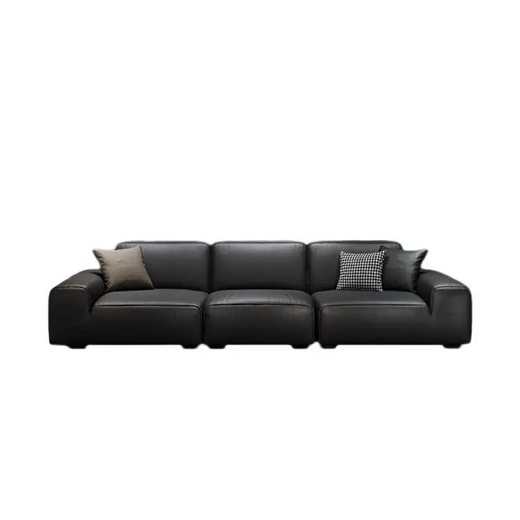 

Fa Italian minimalist modern minimalist living room leather tofu blocks straight row