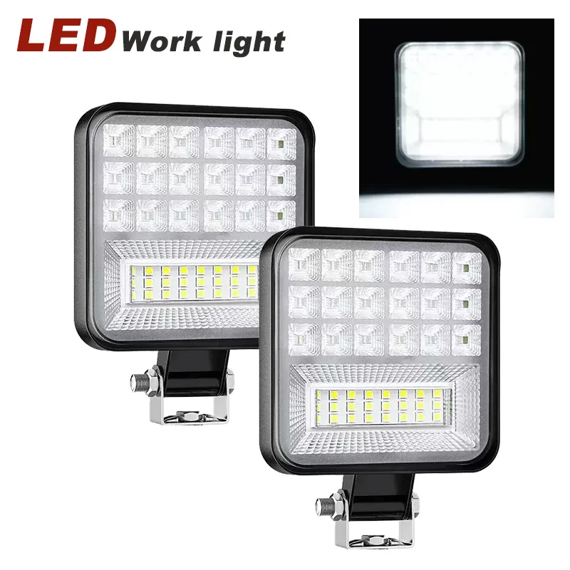 

12V/24V MINI 3inch Led Work Light Square Spotlight/floodlight 42led Car Headlight For Truck Off Road SUV Car Accessories ﻿