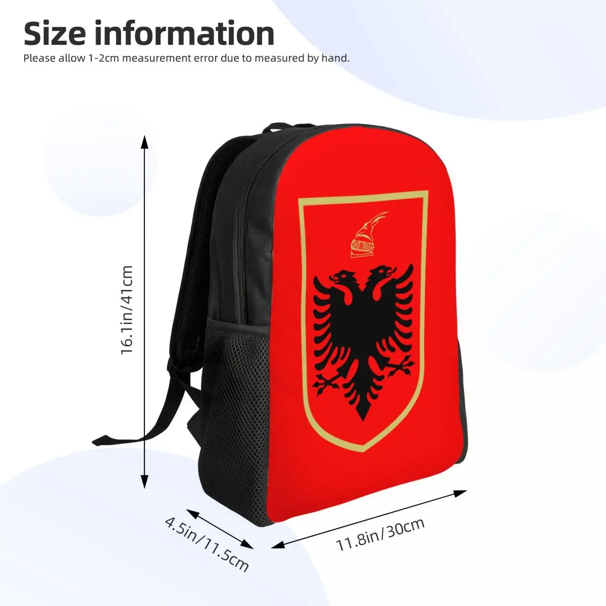 Mochila Laptop Águia para Mulheres e Homens, Mochila Casual para Estudantes de Escolas Universitárias, Bolsa Patriótica para Estudantes, Emblema das Áreas