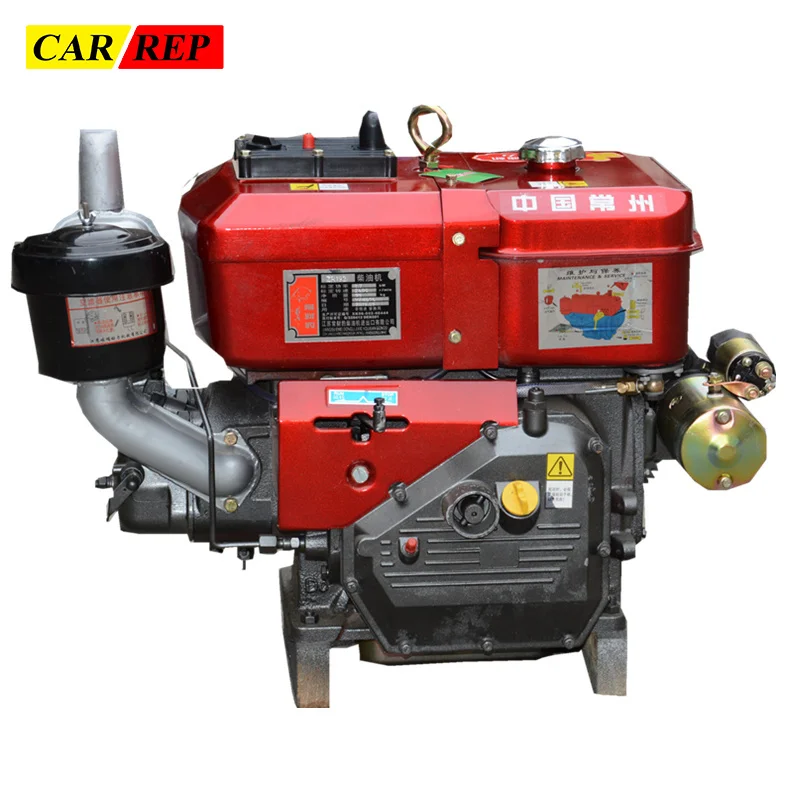 15 Horse Power Diesel Engine Electric Start Farm Use Diesel Engine Head Air-cooled  Manual For Construction Works And Generation