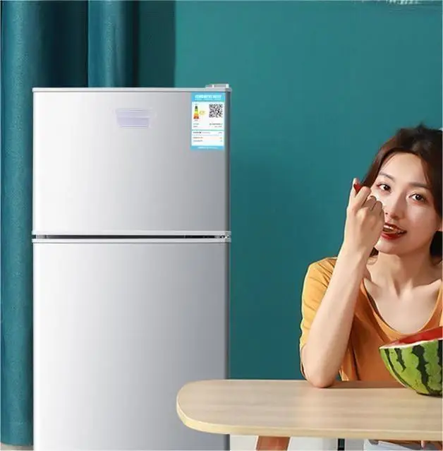 58L HOT SALE High-Quality Small MINI Compact Refrigeration Equipment Double-door Top-freezer Refrigerator Home Office Dormitory