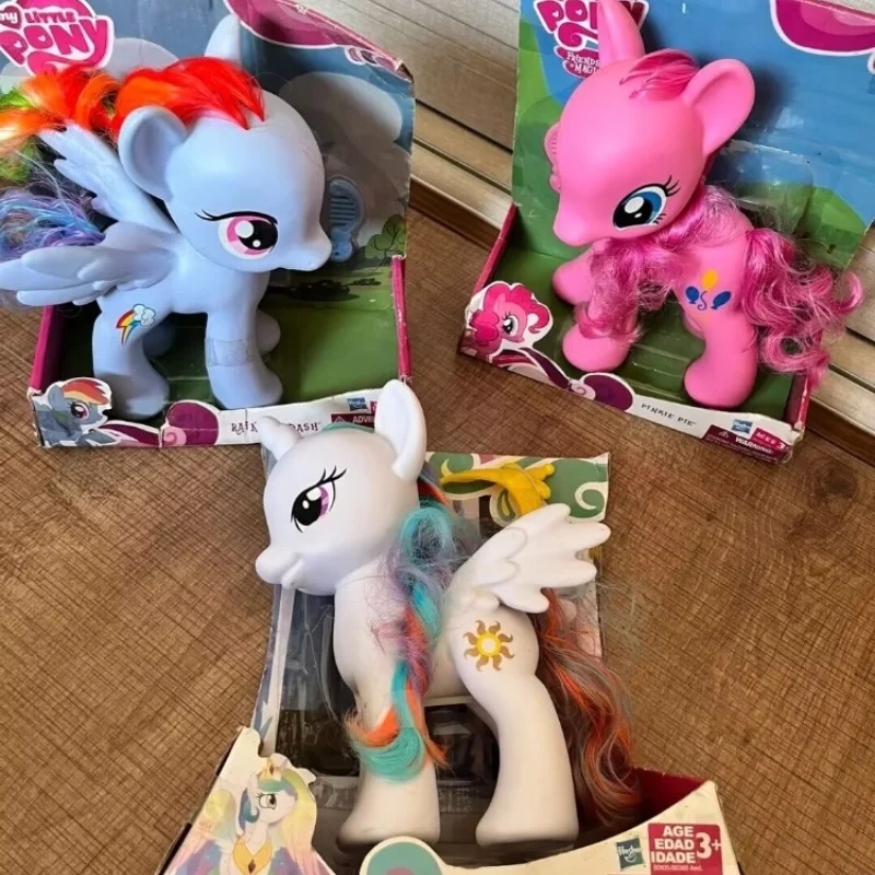 2024 My Little Pony Action Figures Twilight Sparkle Rainbow Fluttershy Pinkie Pie Rarity Pony Model Toys Girls Birthday Gift