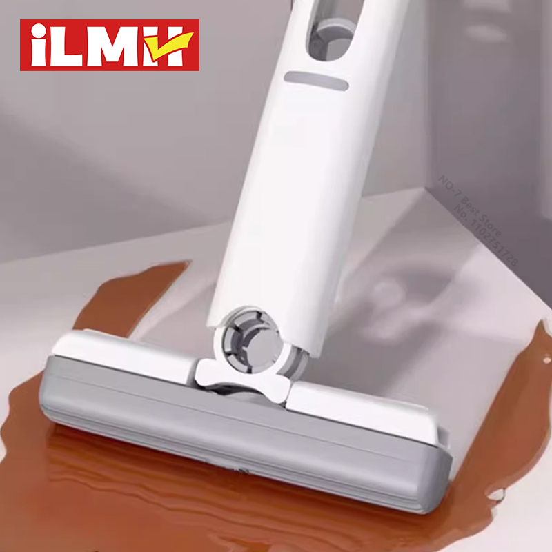  Mini Mop Self Squeeze Mop Powerful Folding Household Clean Tools No Hand Wash Strong Absorbent Mop for Bathroom Kitchen Desktop 