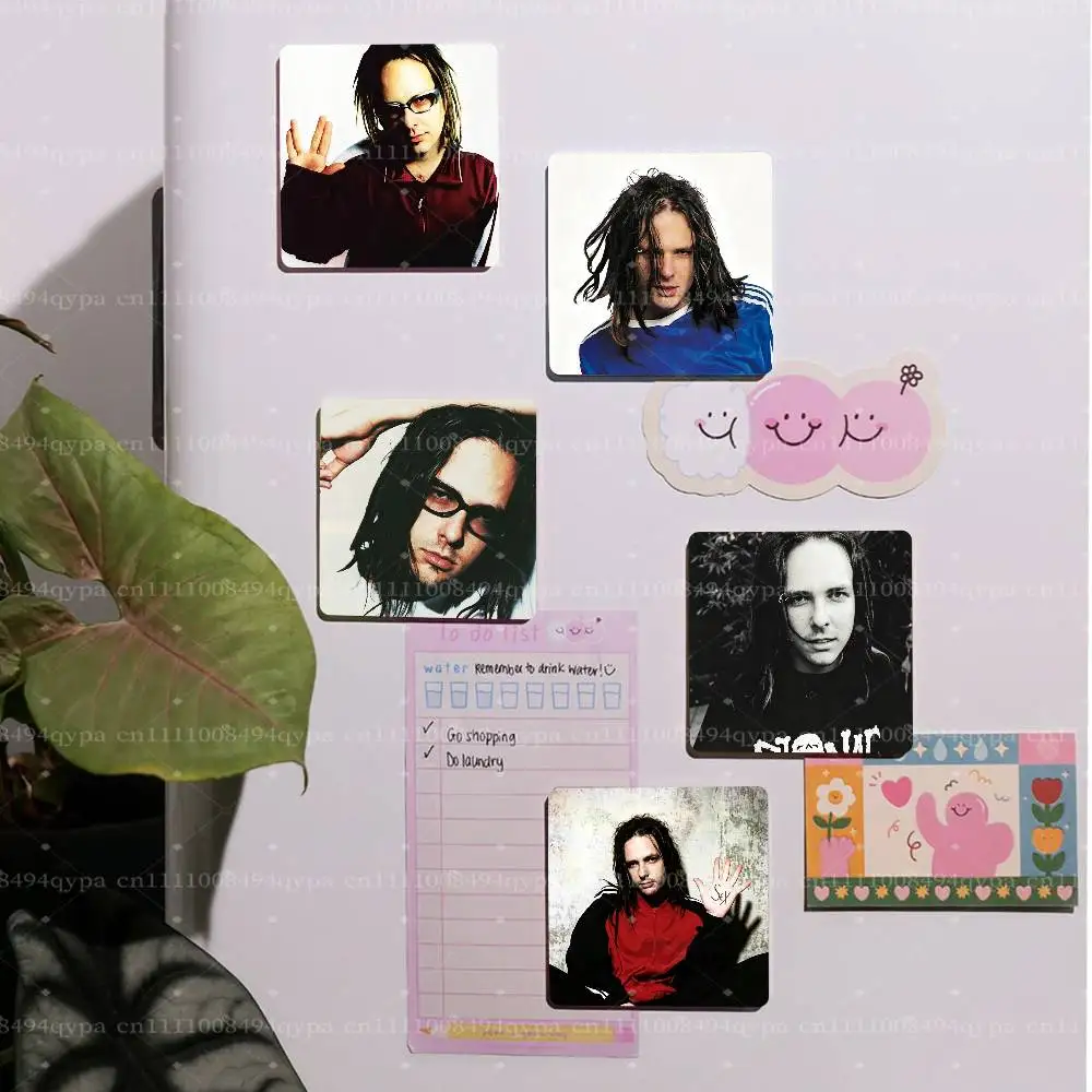 J-Jonathan Davis K-Korn Decorative Square Magnetic Fridge Sticker, Custom Print Fridge Magnet, Home Decor Holiday Gift