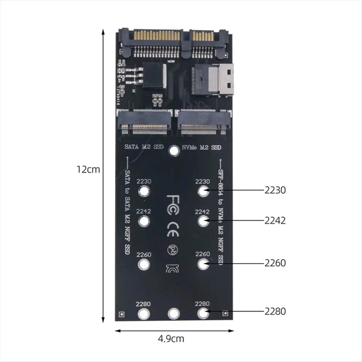High-quality PC accessories in Stock M.2 SATA ngff SSD to SATA + M2 NVME SSD to SFF-8654 Converter
