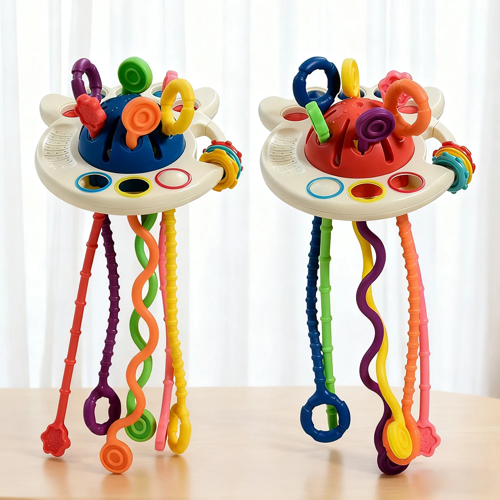 ของเล่นเสริมพัฒนาการทางประสาทสัมผัสสำหรับเด็ก  ของเล่นดึงเชือกฝึกการจับนิ้ว  ของเล่นเสริมพัฒนาการเรียนรู้สำหรับเด็กอายุ 18 เดือนขึ้นไป