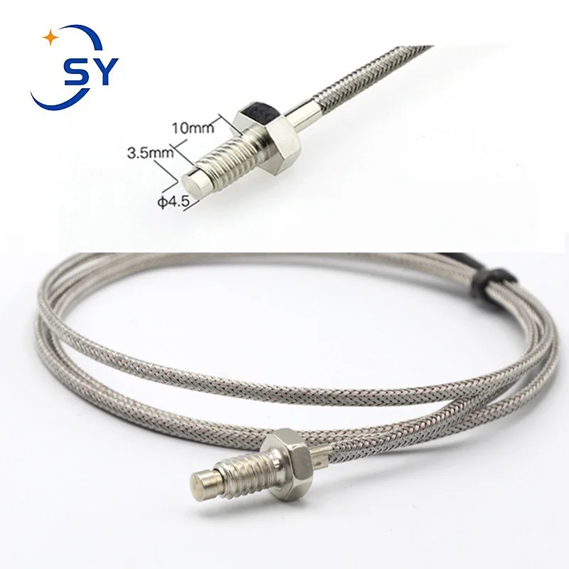 Thermocouple Thread M6 Screw 0.5/1/2/3/4/5M Type K/E 0-600°C Temperature Sensor Probe for Industrial Temperature Controller