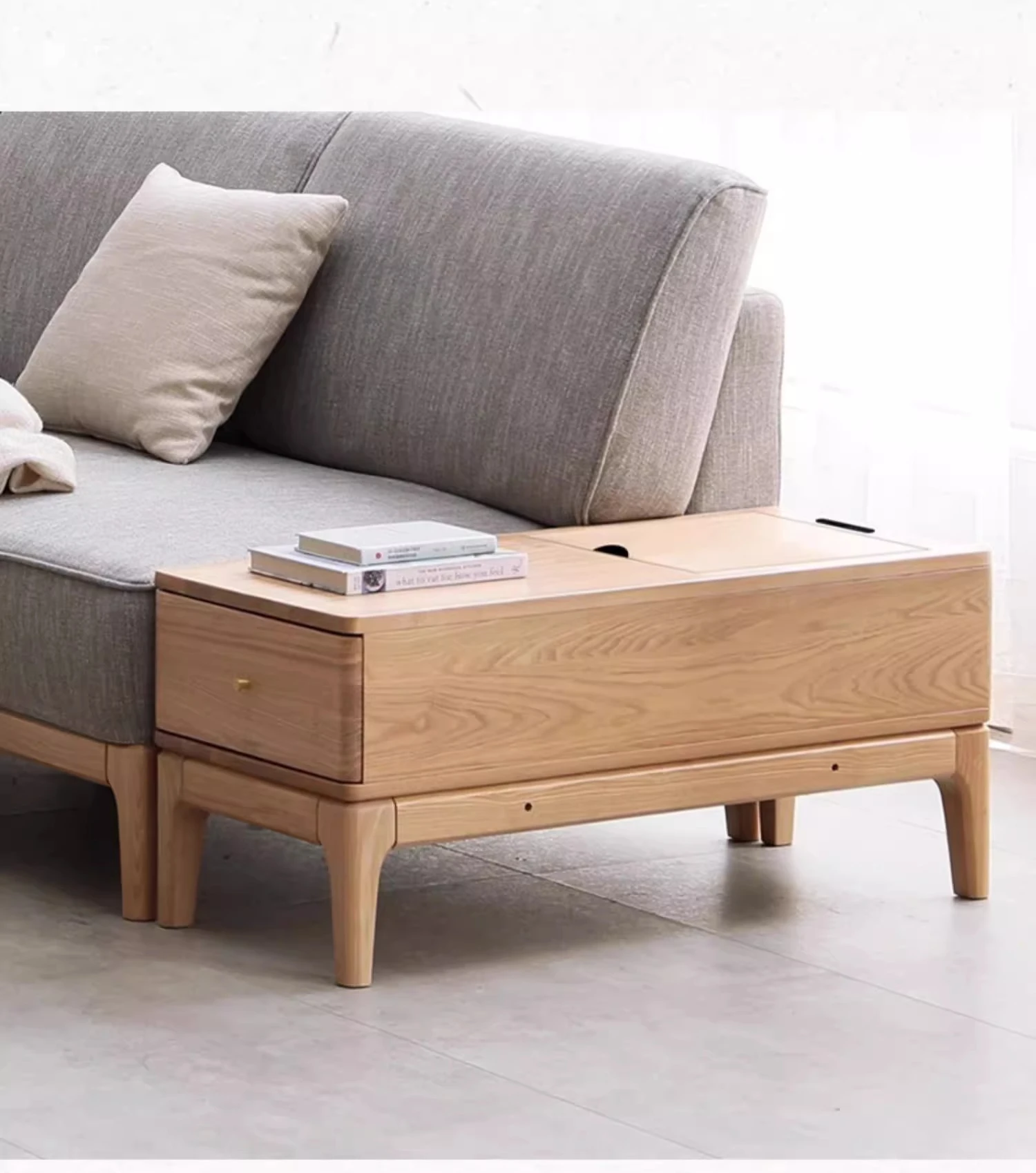 

Side cabinet simple modern living room sofa side cabinet ash corner a few sides storage side table