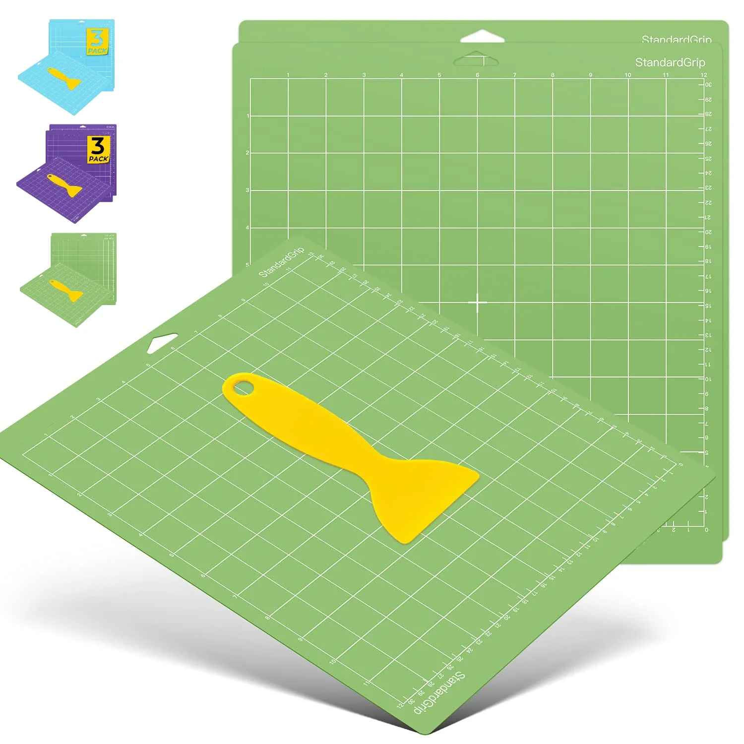 3 шт. 12-дюймовый коврик для резки из ПВХ для Cricut Maker Explorer, бумага «сделай сам», многофункциональная прочная доска для рукоделия, гравировки, швейная подушка