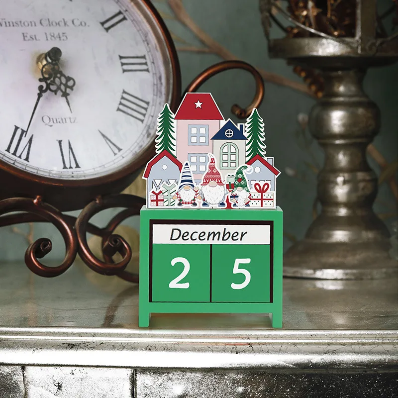 

Wooden Christmas Calendar 24 Countdown Countdown Ten Thousand Years Creative Home Wooden Christmas Decorations Ornaments Gift