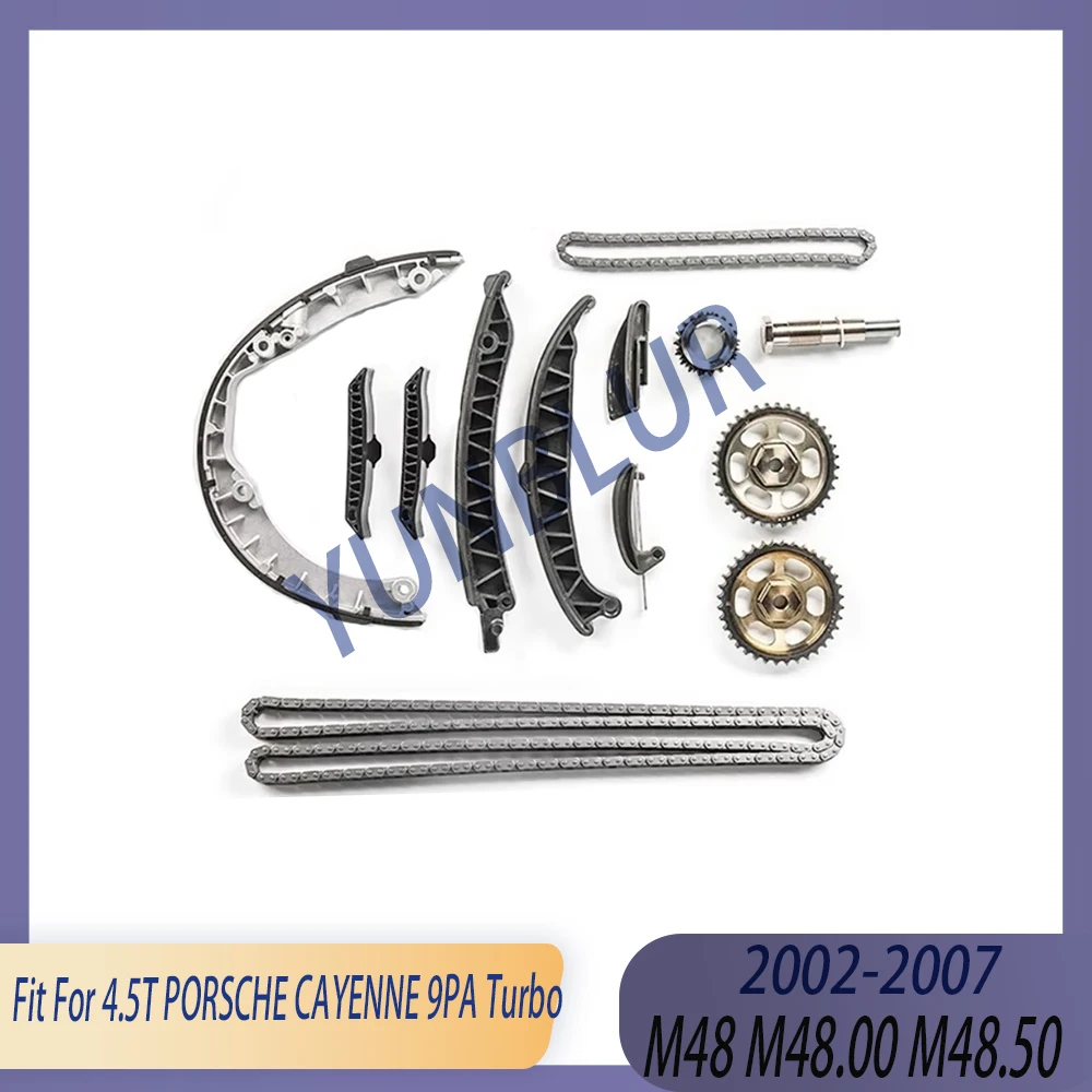 

13pcs Engine Parts Timing Chain Kit Fit 4.5 L T v8 Gas M48 M48.00 M48.50 02-07 For PORSCHE CAYENNE 9PA Turbo S 94810516902