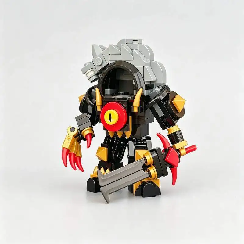 145PCS MOC Heretic Warlord Battle Robot Warrior Model Building Blocks Custom Puzzle Technology DIY Creative Assembly Toy Gift