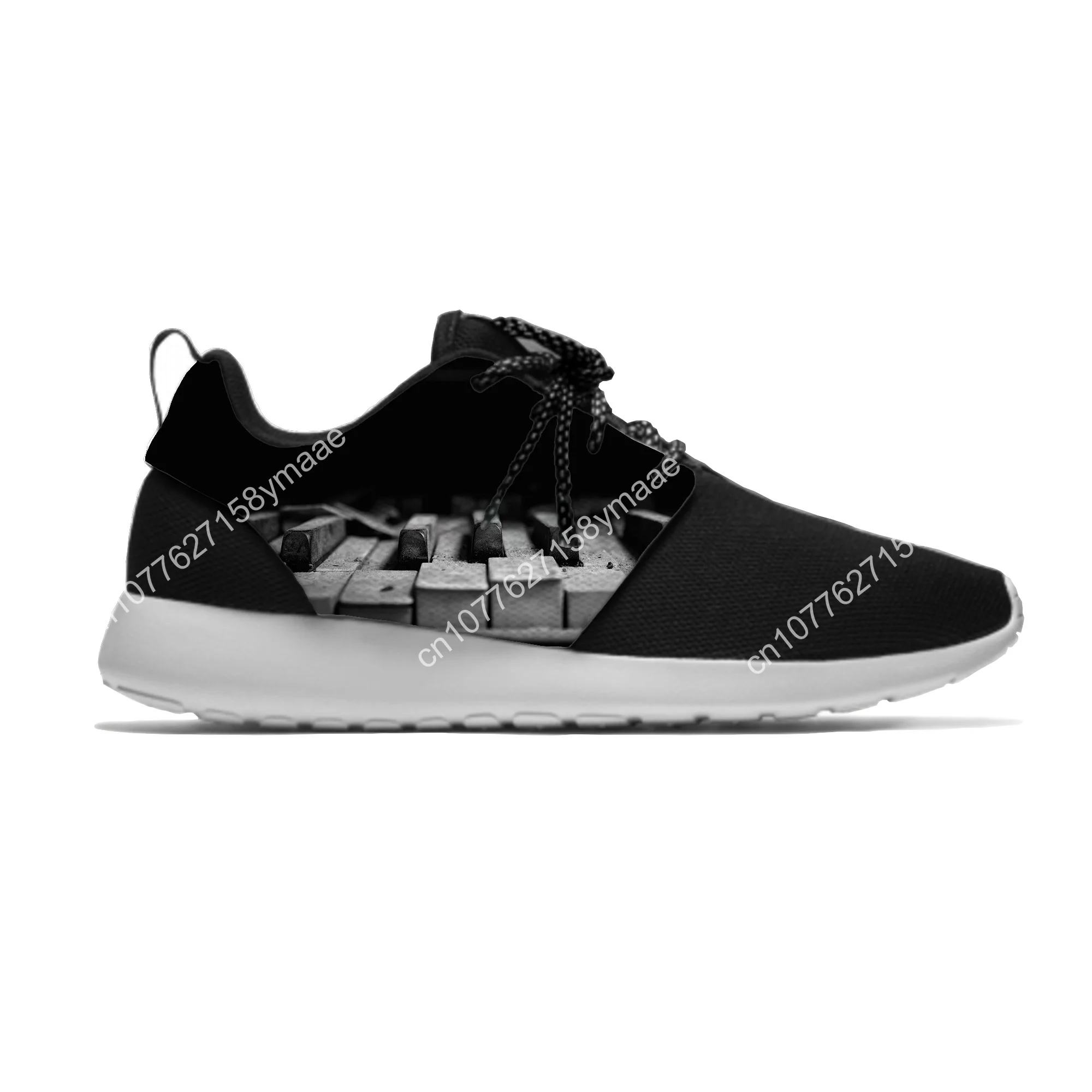 Hot Cool Vintage Piano Keyboard Note Broken Retro Lightweight Running Mesh Shoes Men Women Casual Sneakers Classic Sports Shoes