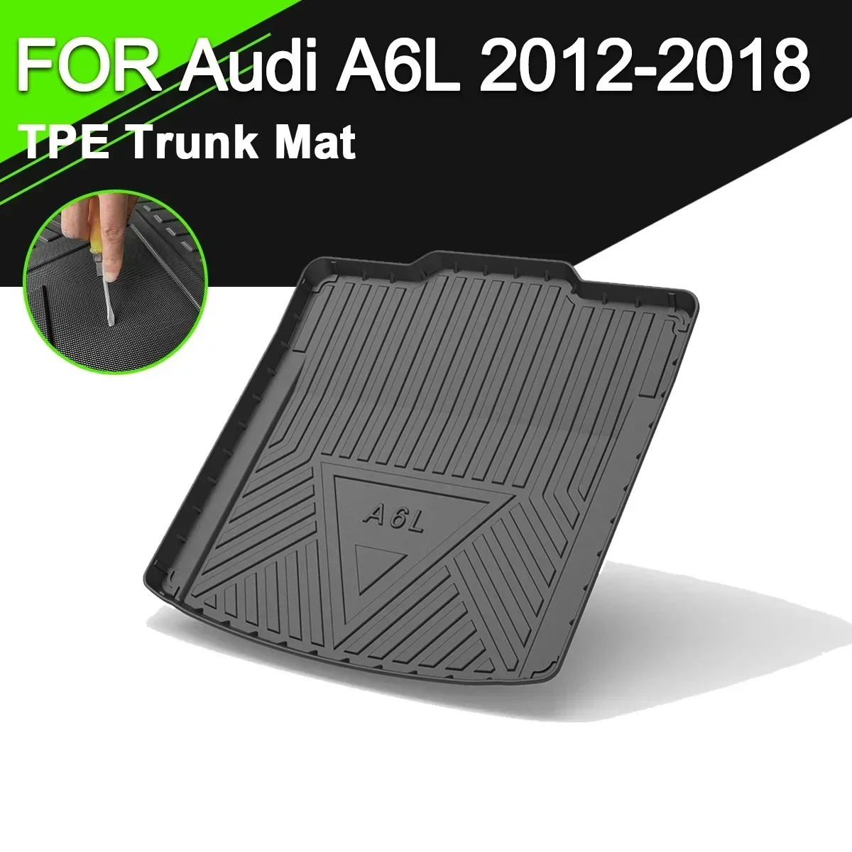 

Car Rear Trunk Cover Mat TPE Waterproof Non-Slip Rubber Cargo Liner Accessories For Audi A6L 2012-2018