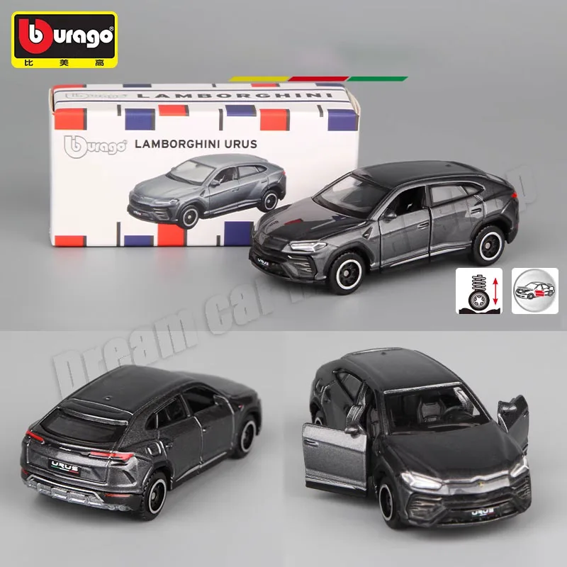 Nowy styl Bburago1:64 Lamborghini Huracan & Urus & Revuelto Die-Cast Model kolekcji samochodów prezent zabawka samochód hurtownia