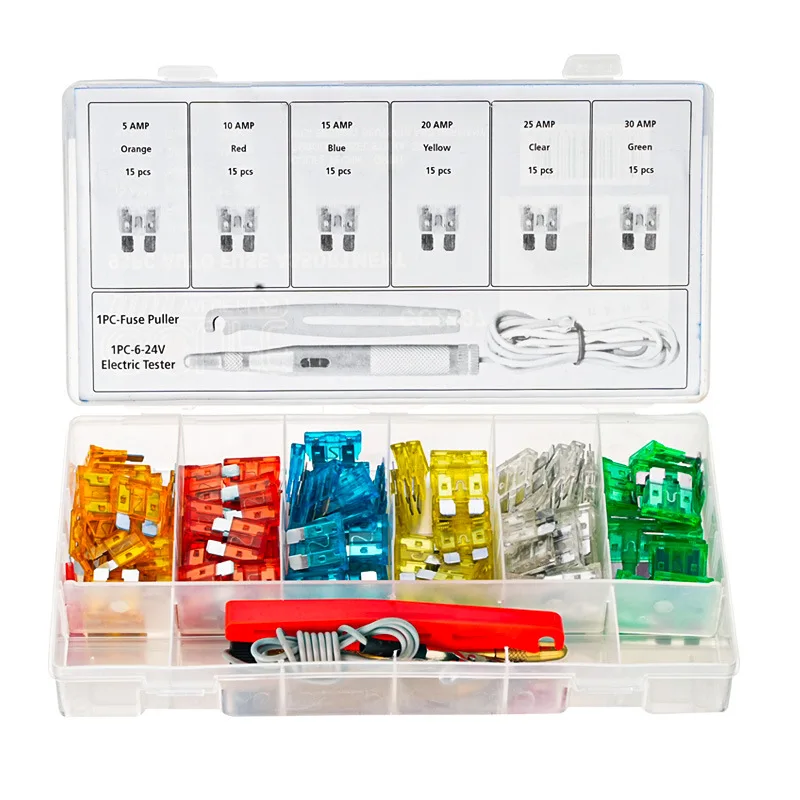 

Car fuse safety piece insert set Car 5/10/15/20/25A/30A boxed electric vehicle insert