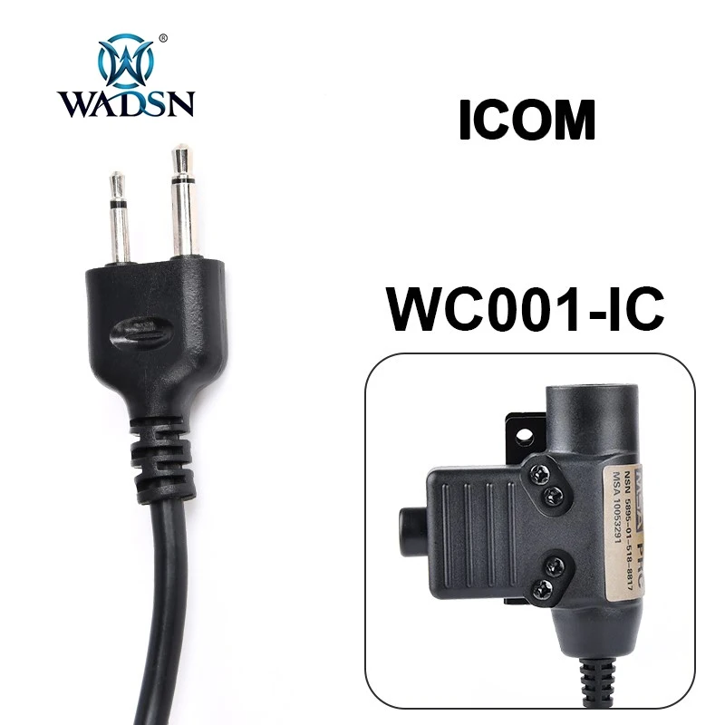 WADSN Militärische Taktische U94 PTT 7,0 Stecker Headset Adapter Für COMTAC Earmor Baofeng Kenwood Walkie Talkie Radio Motorola Midland