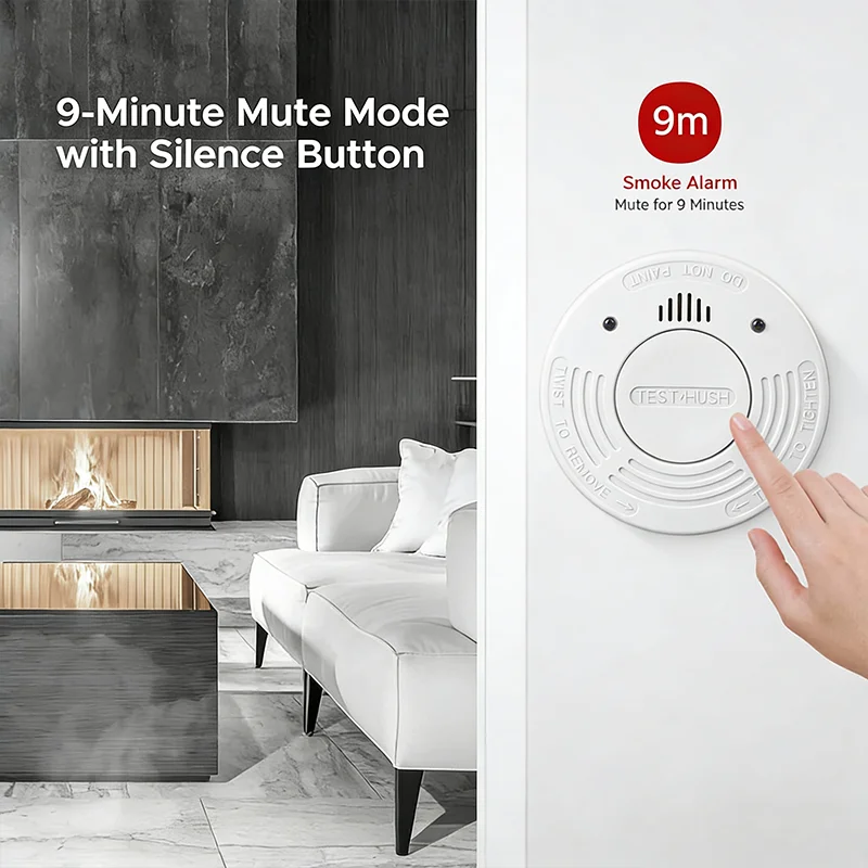 CCEsafety SA11 10 سنوات كاشف الدخان الكهروضوئي حساسات الدخان CE EN14604 معتمد CR123A بطارية LED مؤشر أمن الوطن #4