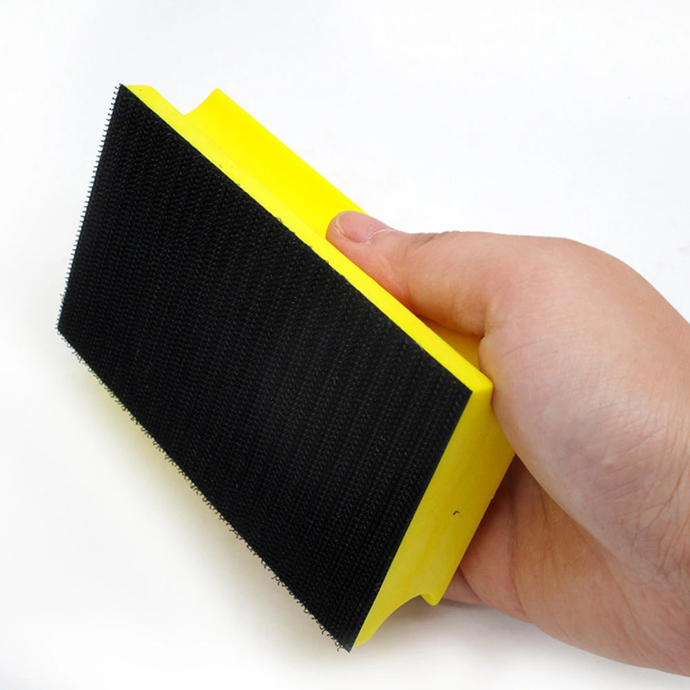 

71X120Mm Manual Grinding Disc Hand Sanding Block Pu Foam Backing Pad Hook Loop Polishing Tool For Wood Automotive Sanding