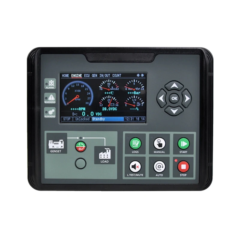 DC70D 4.3 inch LCD display Generator Set Controller for Diesel Gasoline Gas Genset Parameters Monitor