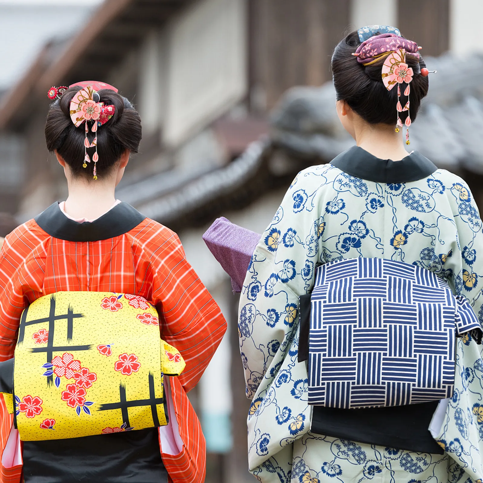 

1Pcs Floral Hair Clip Tassel Japanese Style Premium Quality Lightweight Easy Carry Kimono Hair Accessories