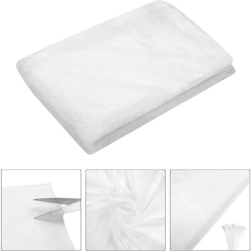 Outdoor Fine Mesh Insect Proof Plant Cover Breathable Bug Net Protector Garden Vegetable Protection Netting Mosquito Insect Mesh
