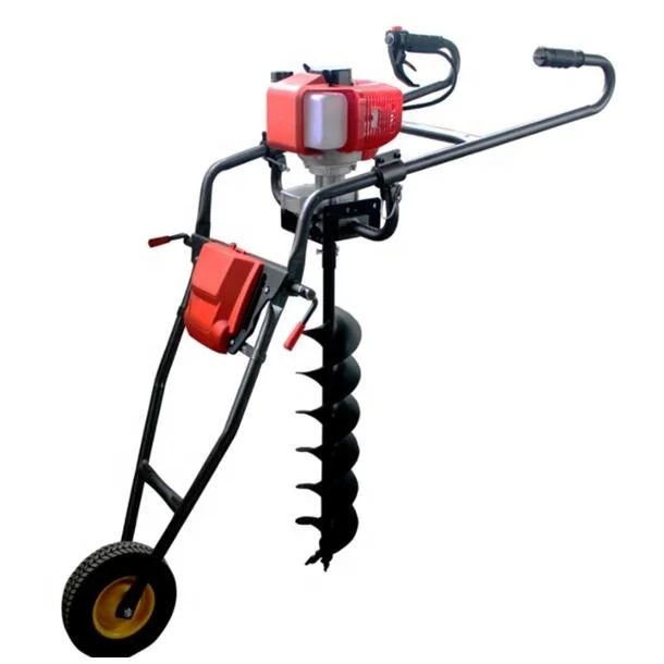 Professional Hand Push Earth Auger 62cc Hole Digging Machine 52cc 63cc 72cc Displacement Metal Engine Industrial Grade